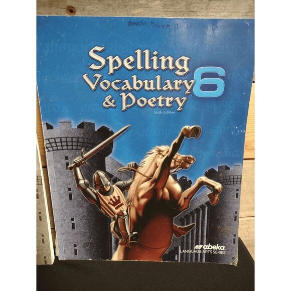 Spelling Vocabulary & Poetry 6 (6th Ed., Abeka) Workbook & Teacher Test Key - Picture 3 of 3